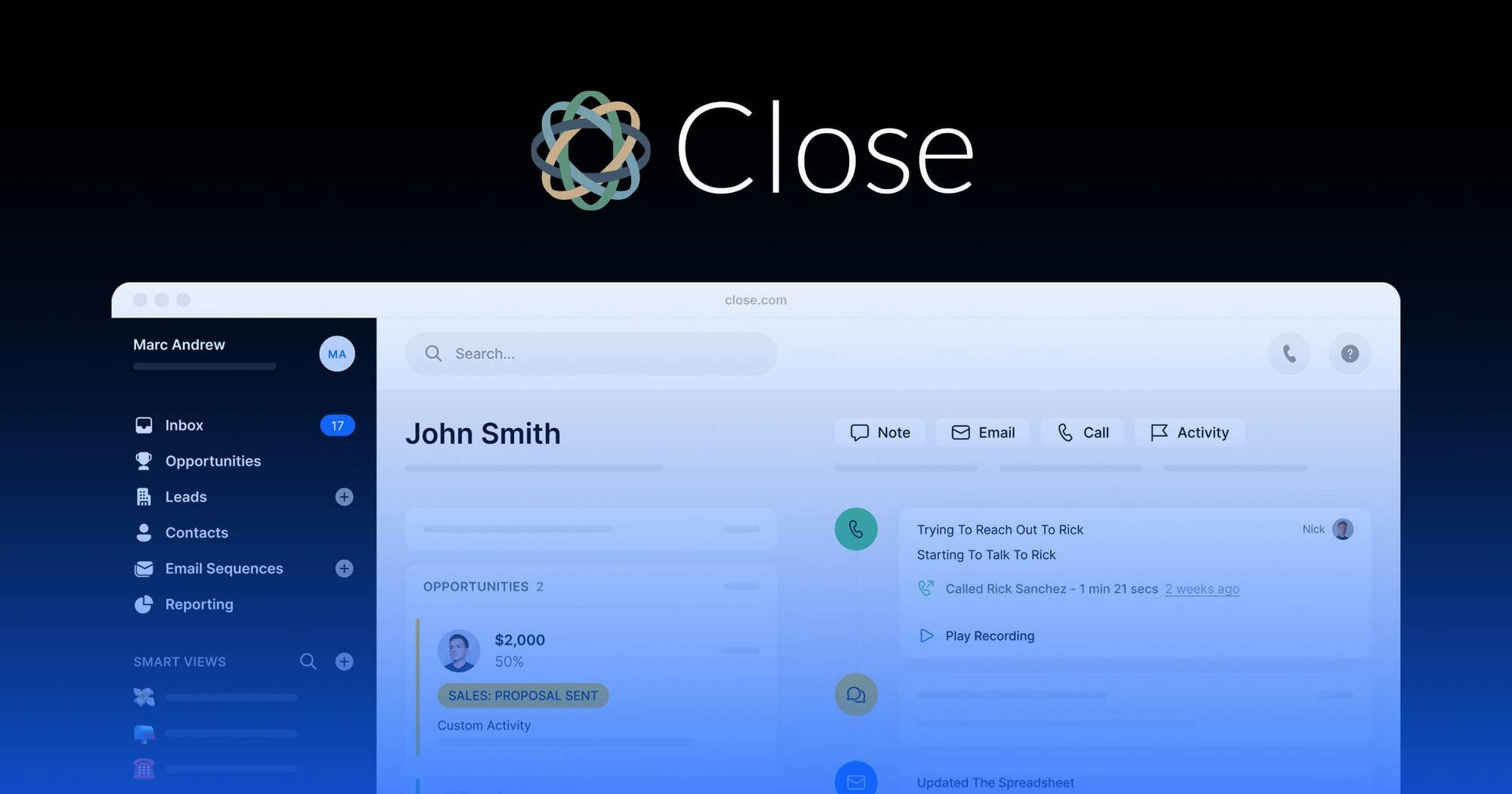 Close CRM | The All-In-One CRM for Growing Teams