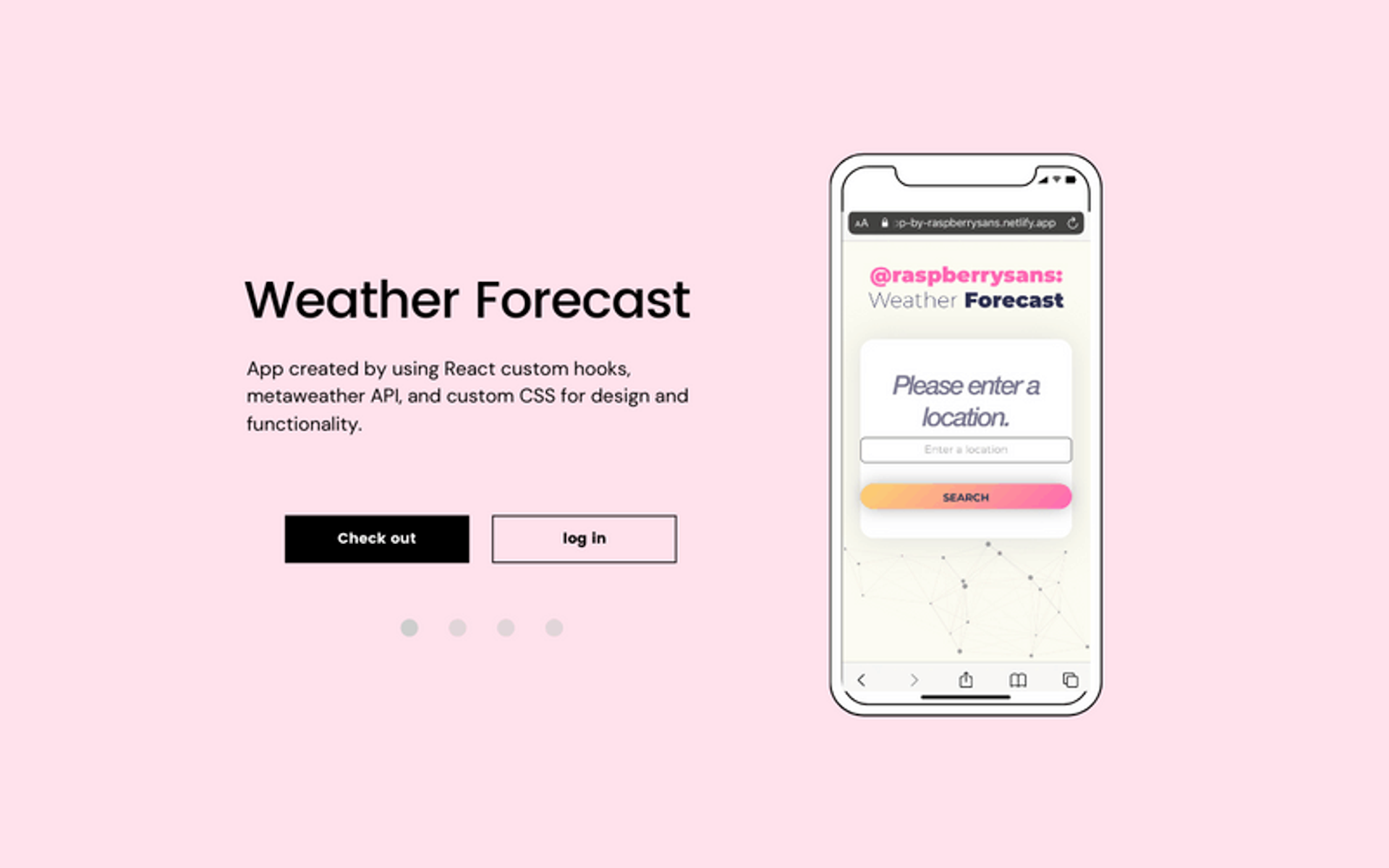 Weather Forecast Web-app using React.js